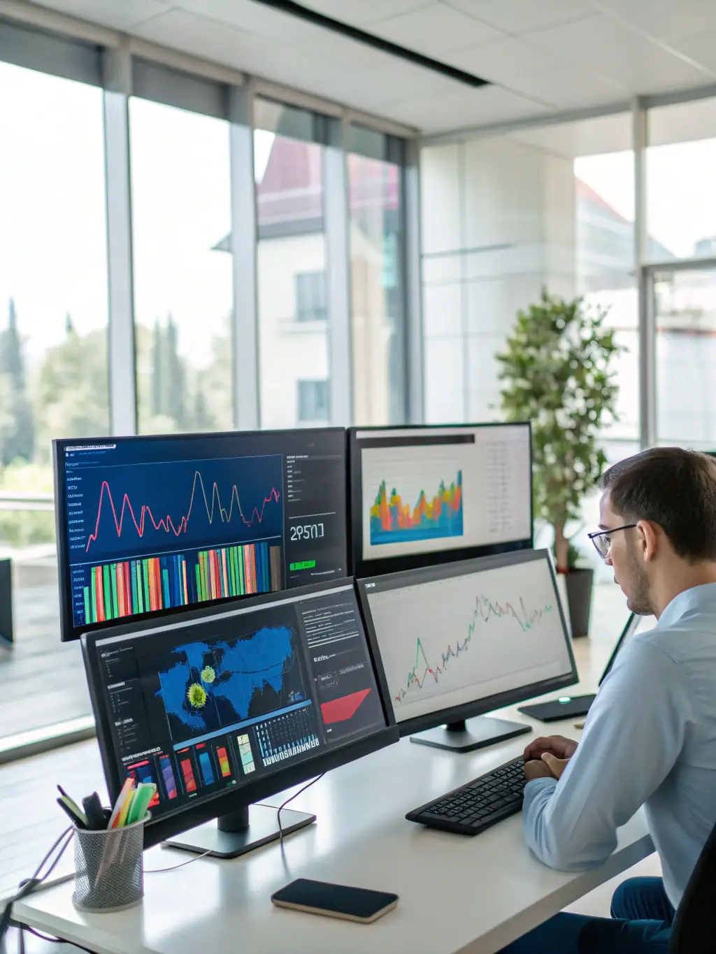 An image of a modern dashboard displaying real-time financial data, including charts and graphs, used to illustrate enhanced decision-making capabilities.