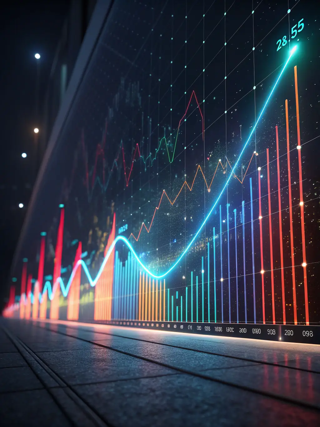 An image of predictive analytics models forecasting future financial trends, highlighting the platform's ability to support growth planning.